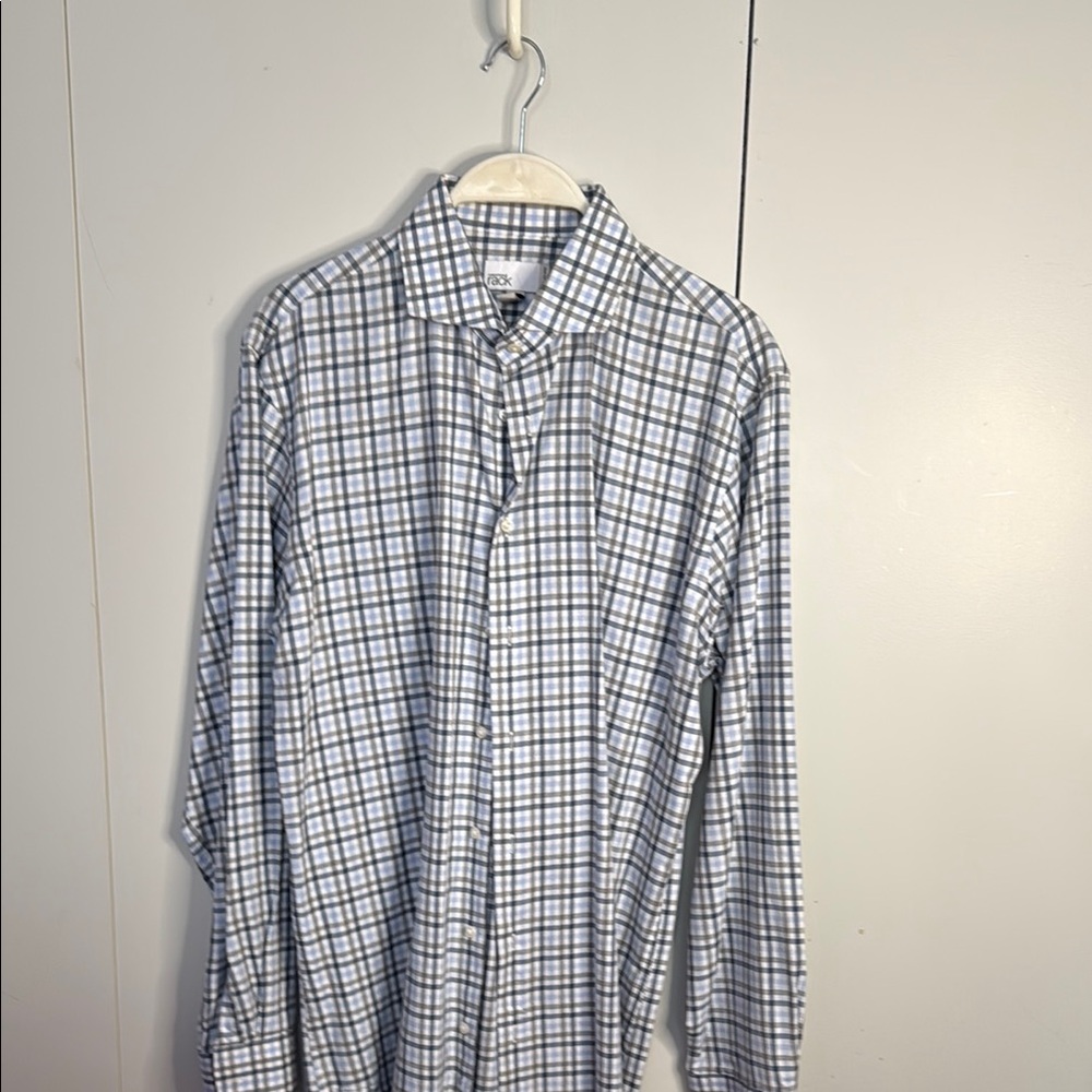 Nordstrom Blue and White Casual Button Down Shirt